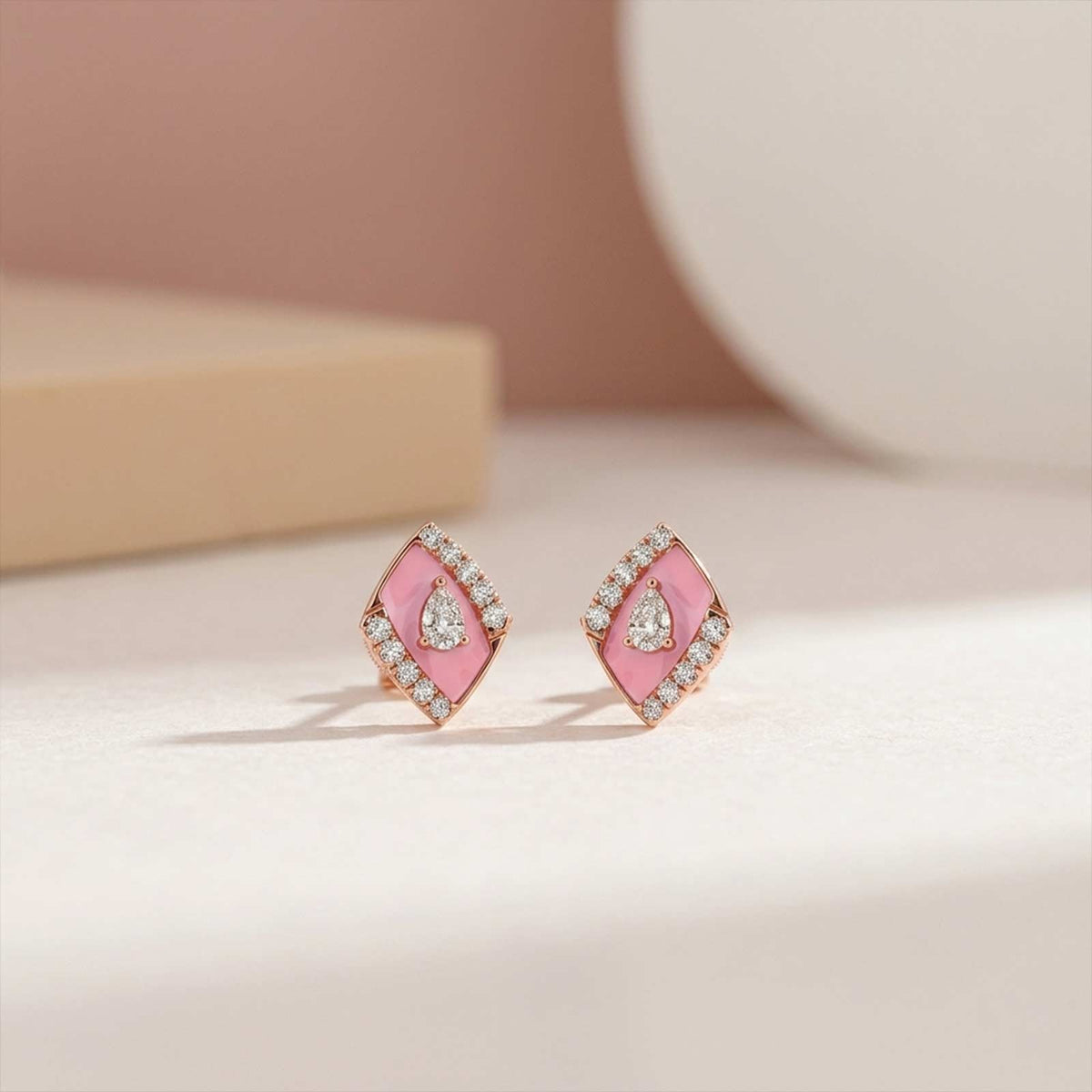 Cotton Candy Pear Earrings