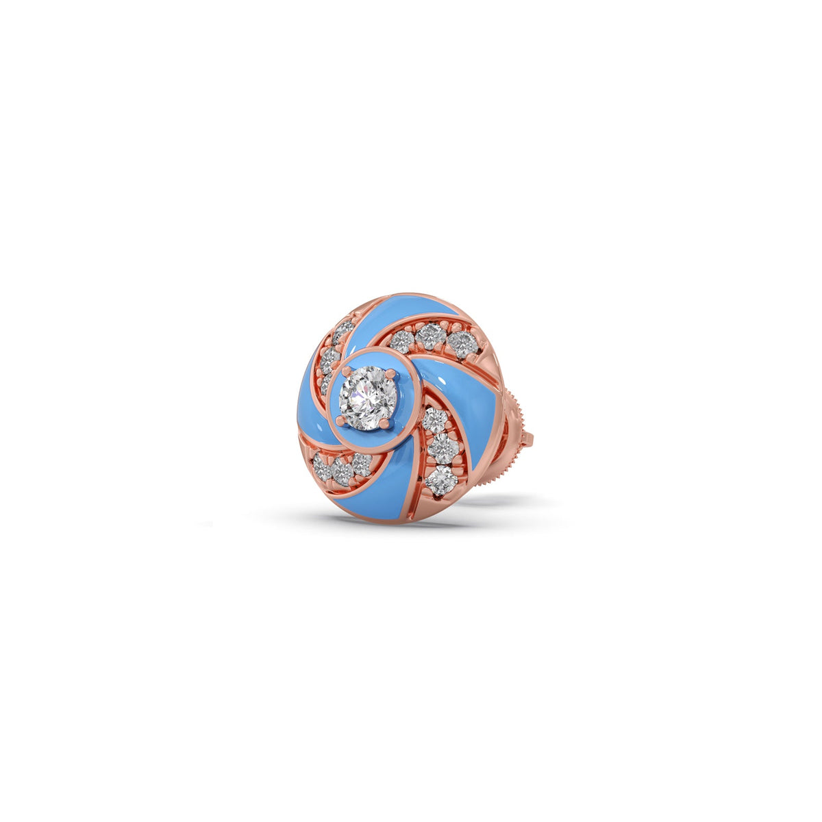 Cotton Candy Swirl Diamond Earrings