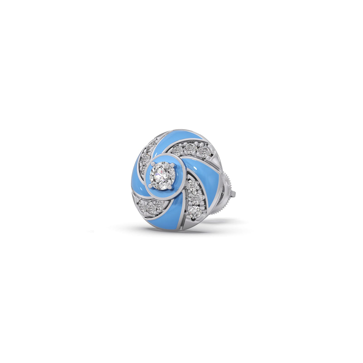 Cotton Candy Swirl Diamond Earrings