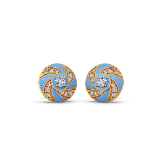 Cotton Candy Swirl Diamond Earrings