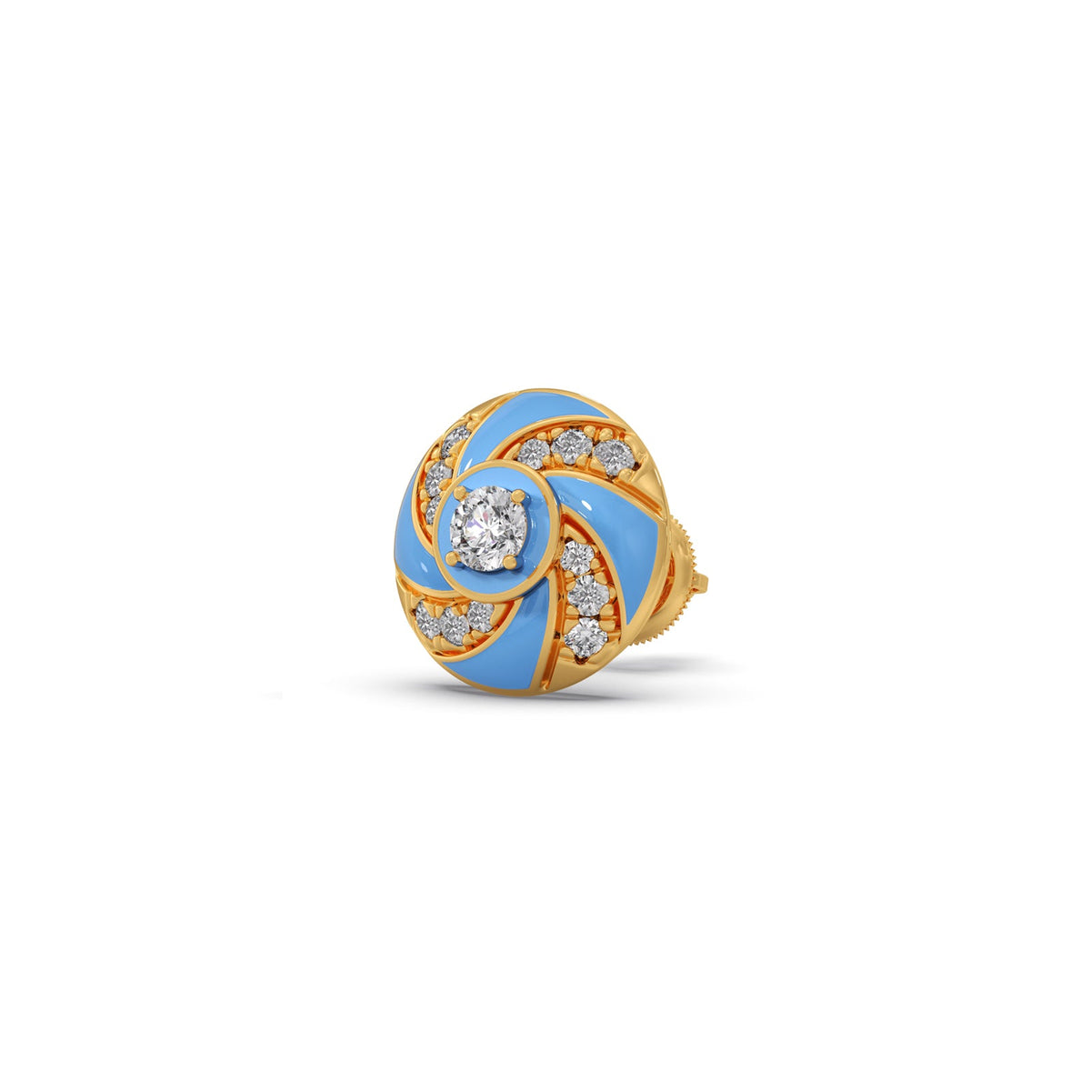Cotton Candy Swirl Diamond Earrings