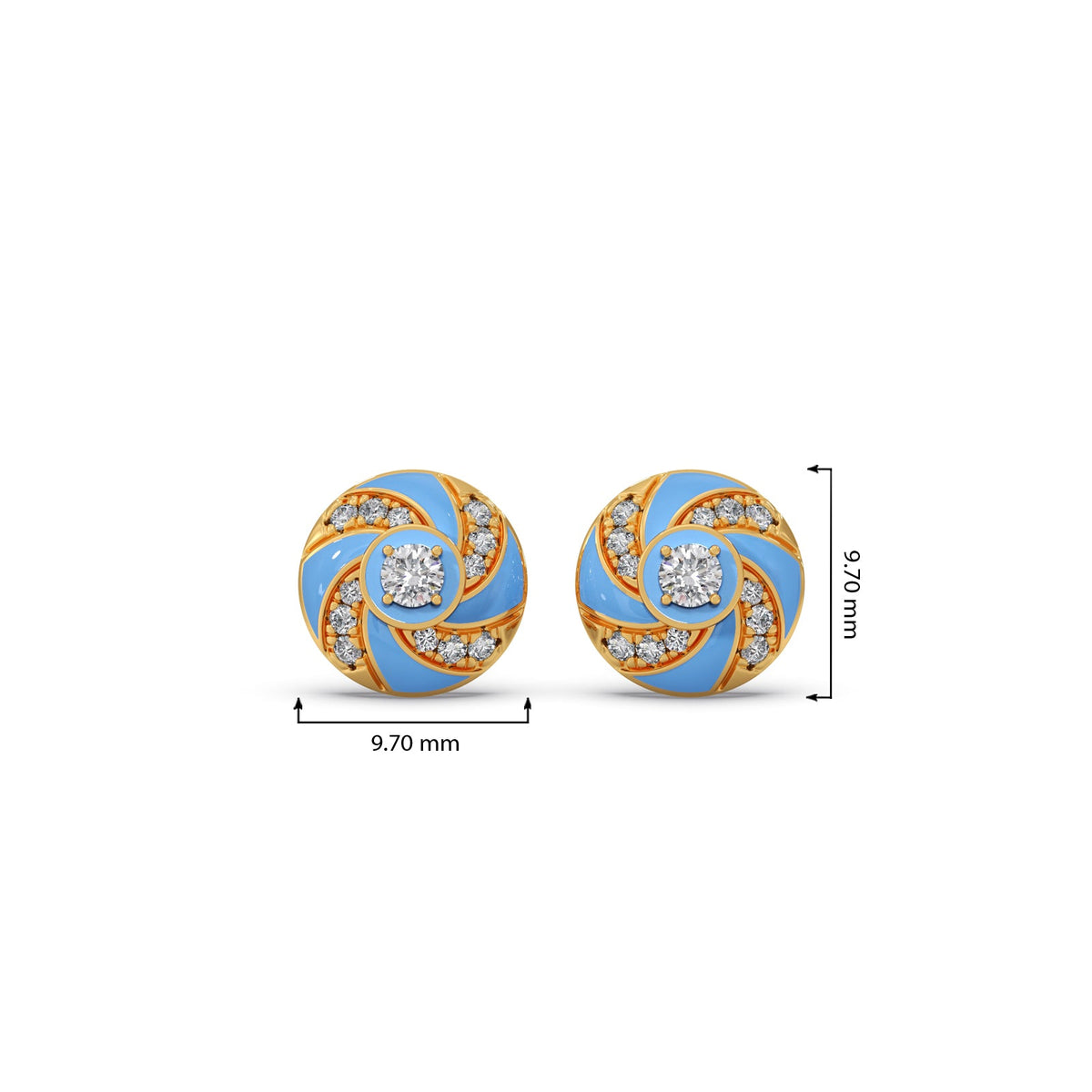 Cotton Candy Swirl Diamond Earrings