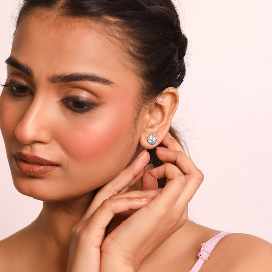 Cotton Candy Swirl Diamond Earrings