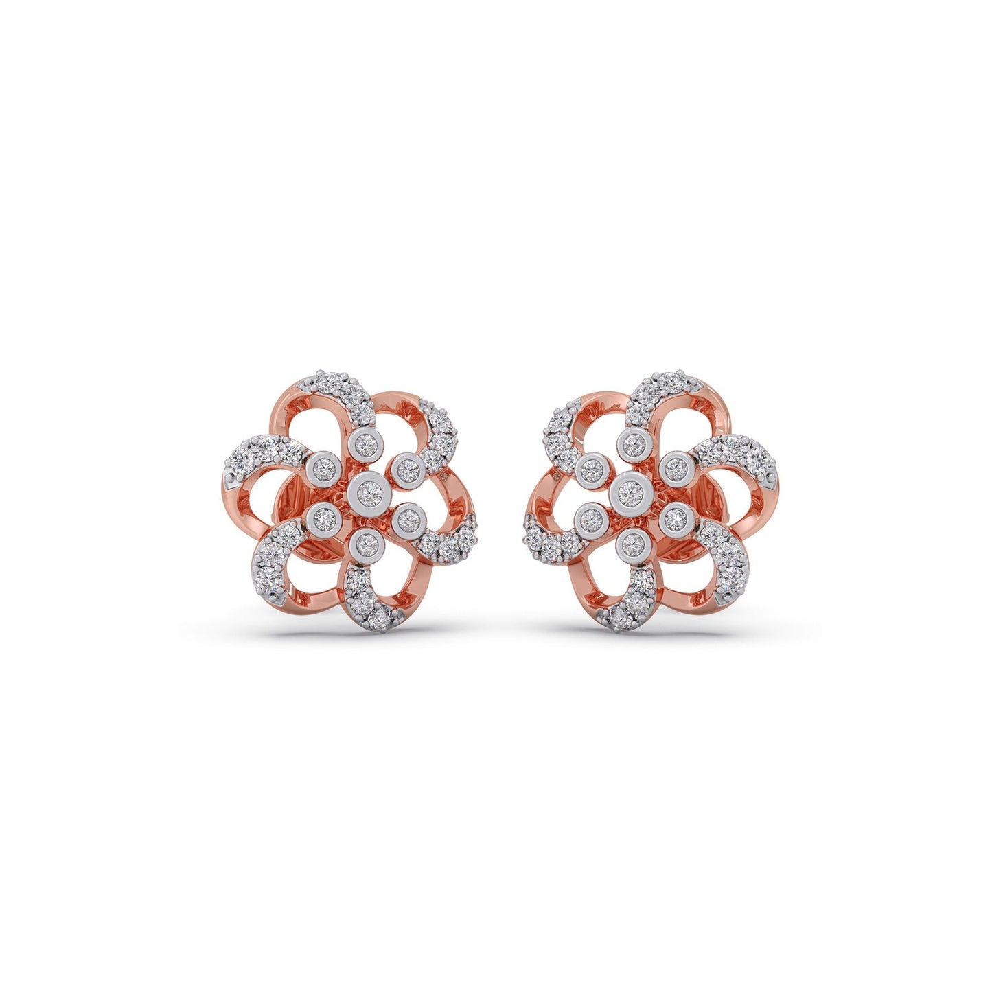 Classic Petale Diamond Stud Earrings