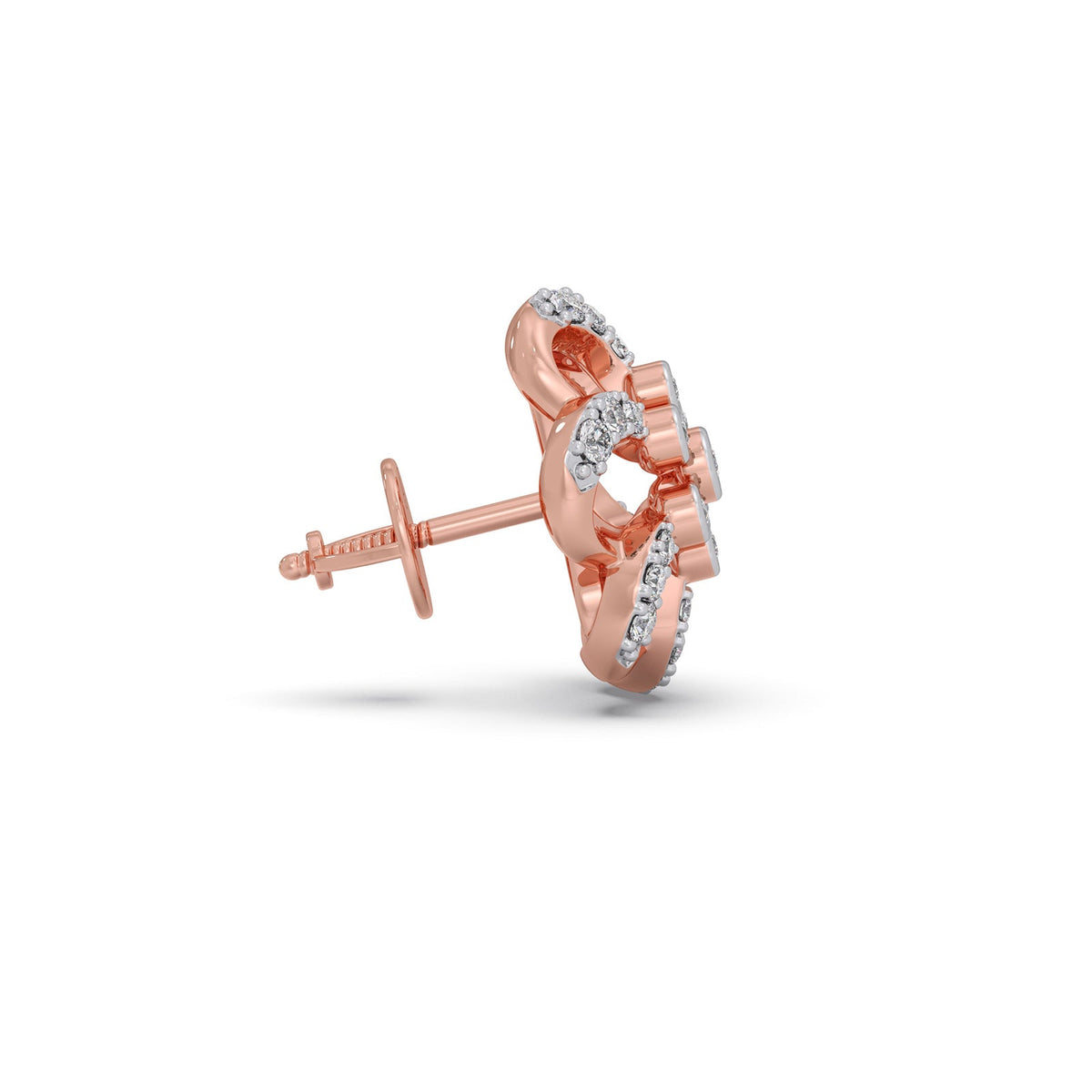 Classic Petale Diamond Stud Earrings