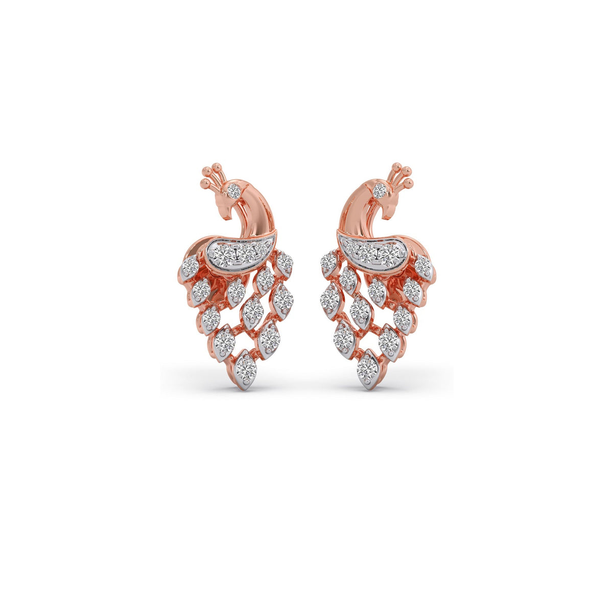 Empress Peacock Diamond Earrings