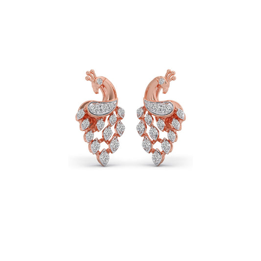 Empress Peacock Diamond Earrings
