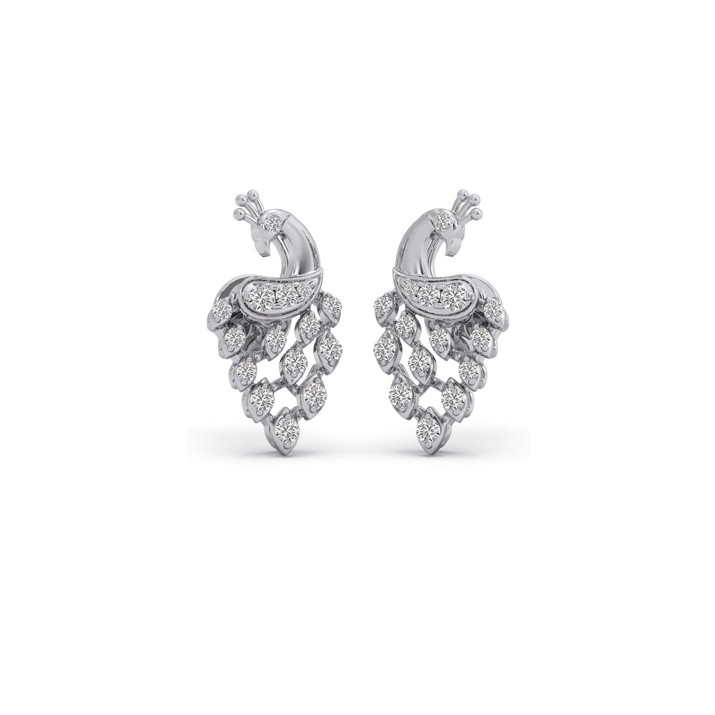 Empress Peacock Diamond Earrings