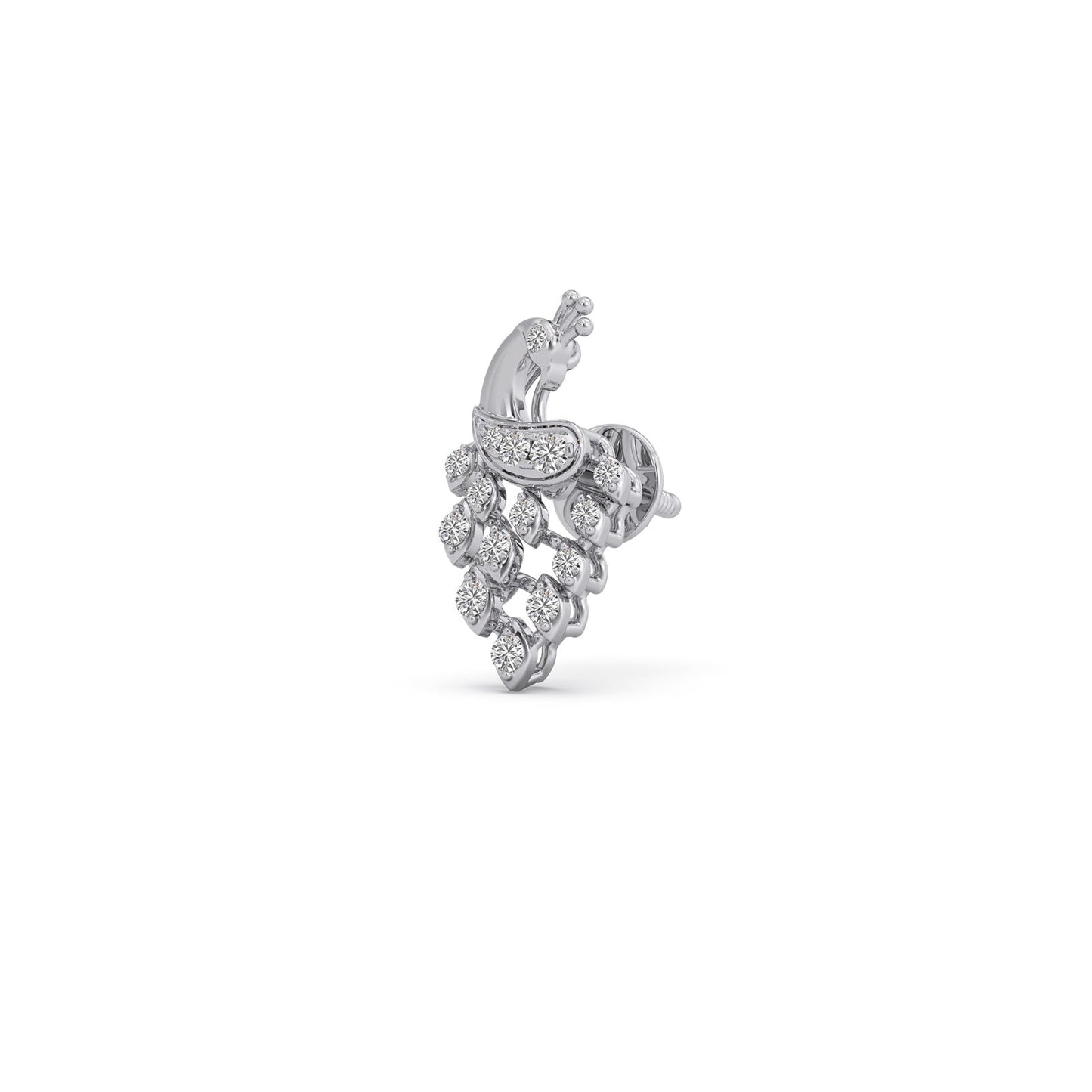 Empress Peacock Diamond Earrings