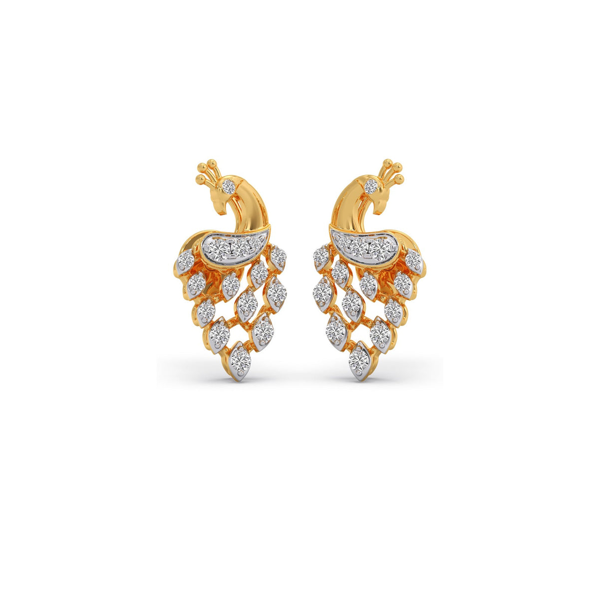Empress Peacock Diamond Earrings