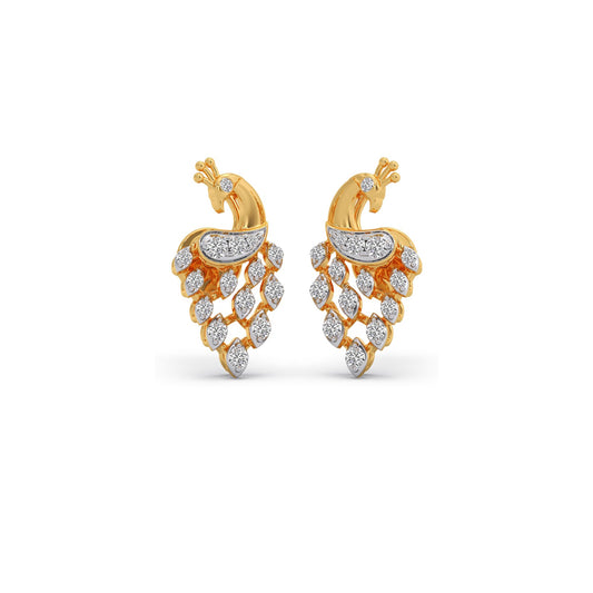 Empress Peacock Diamond Earrings