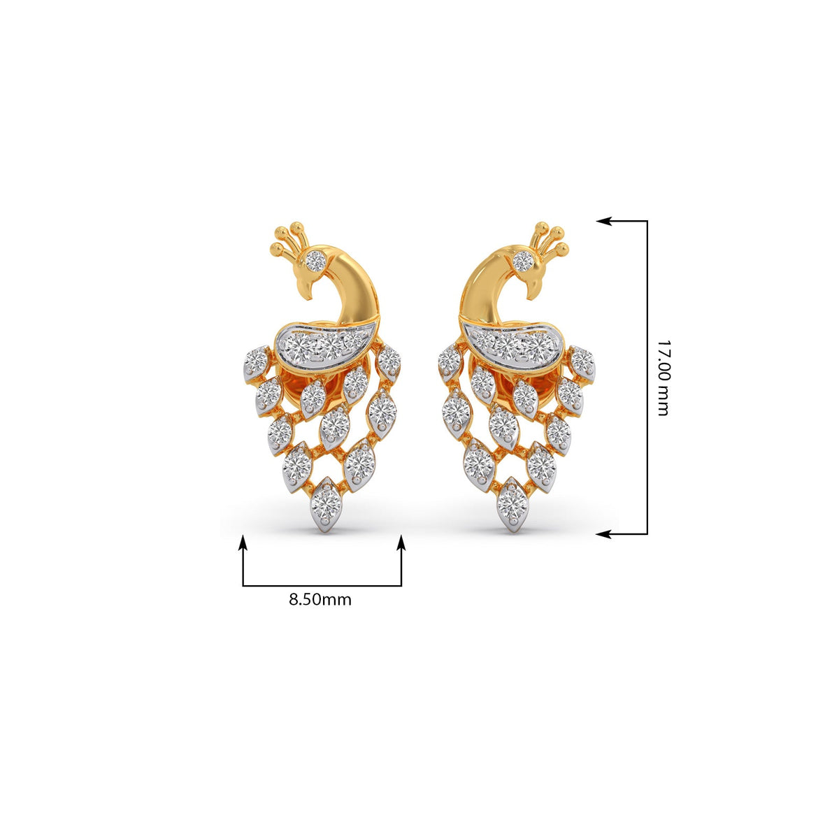 Empress Peacock Diamond Earrings