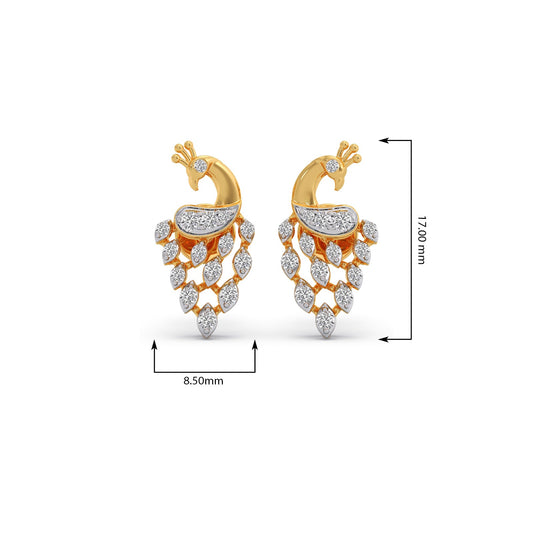 Empress Peacock Diamond Earrings