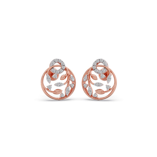 Gilded Arbor Diamond Stud Earrings