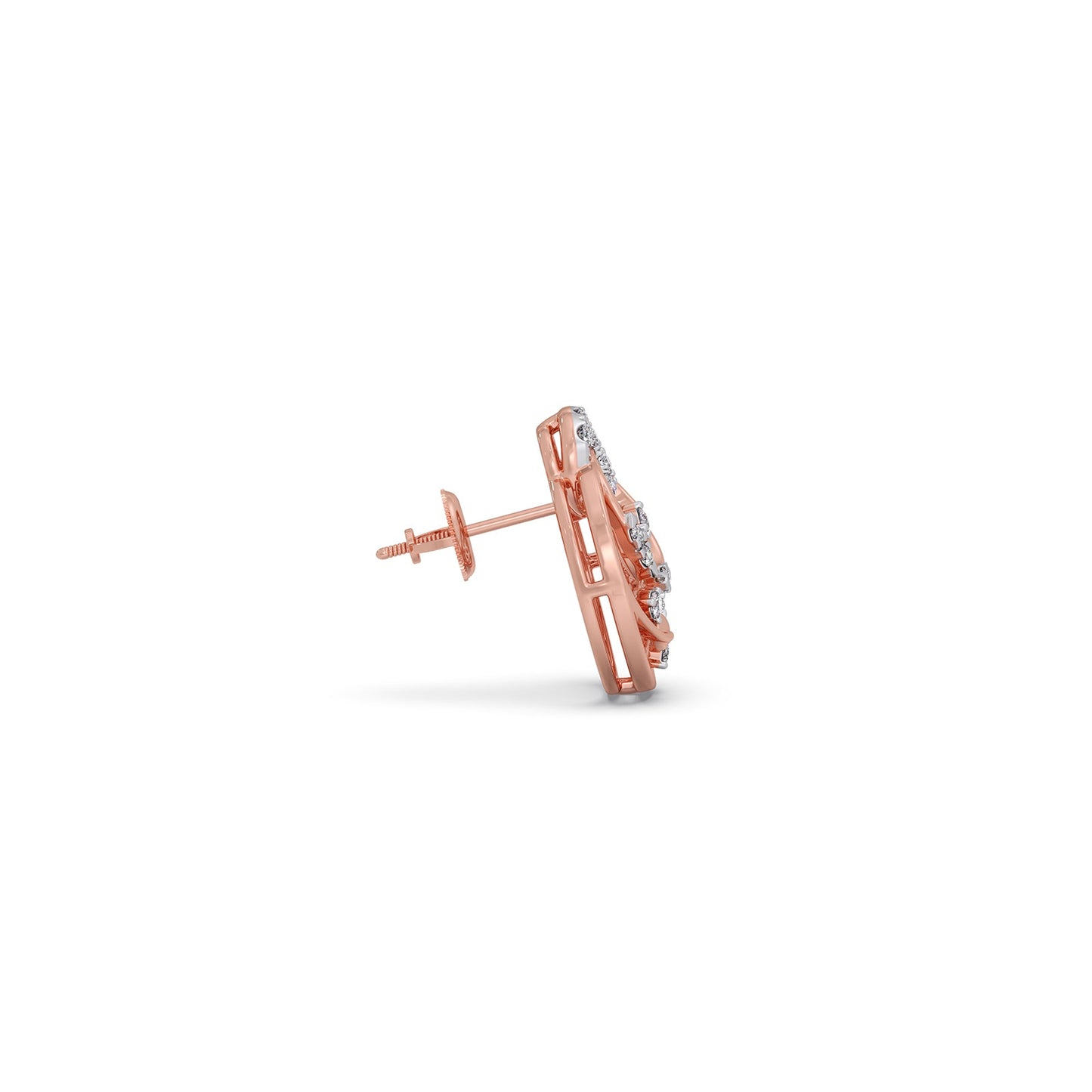 Gilded Arbor Diamond Stud Earrings