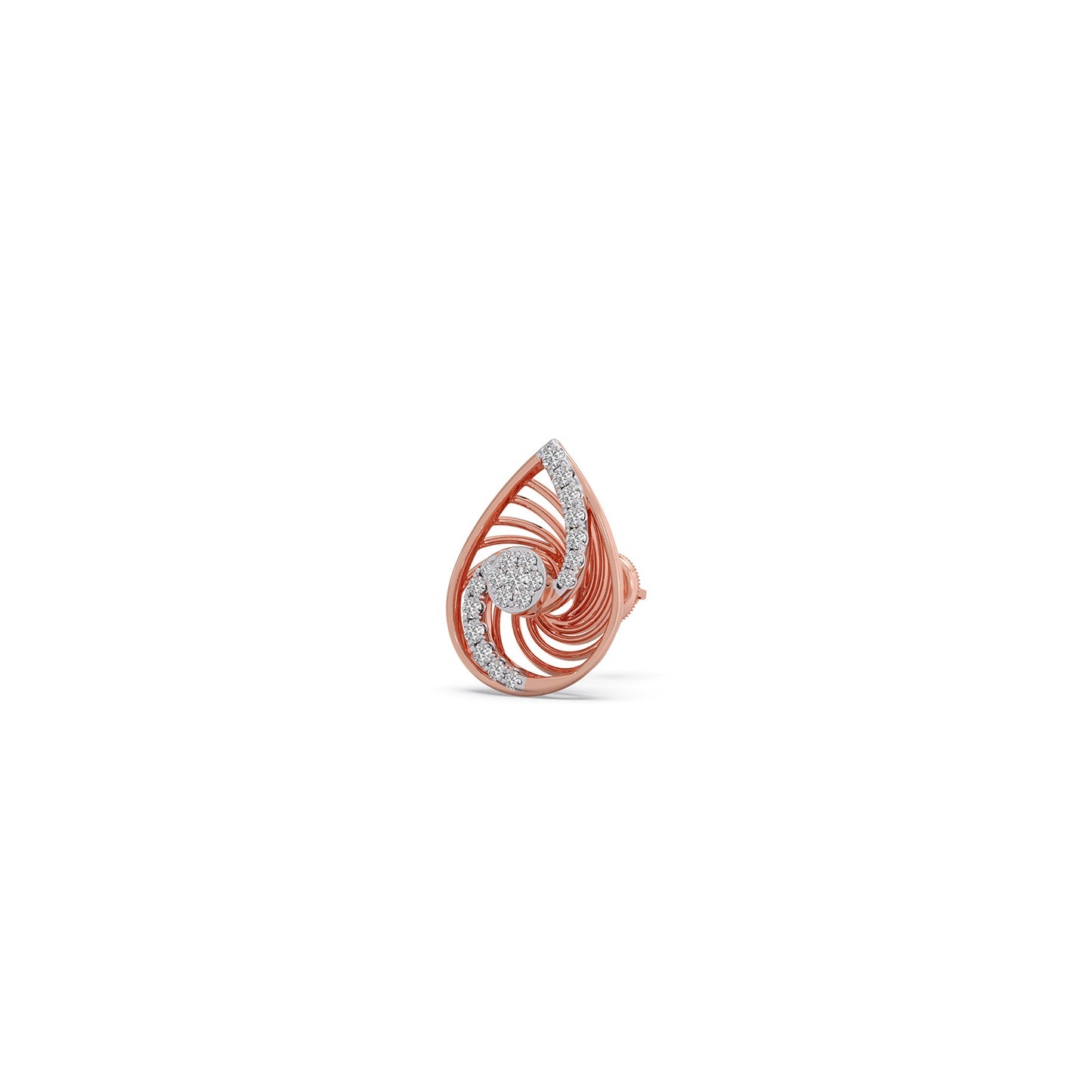 Eternal Swirl Diamond Stud Earrings