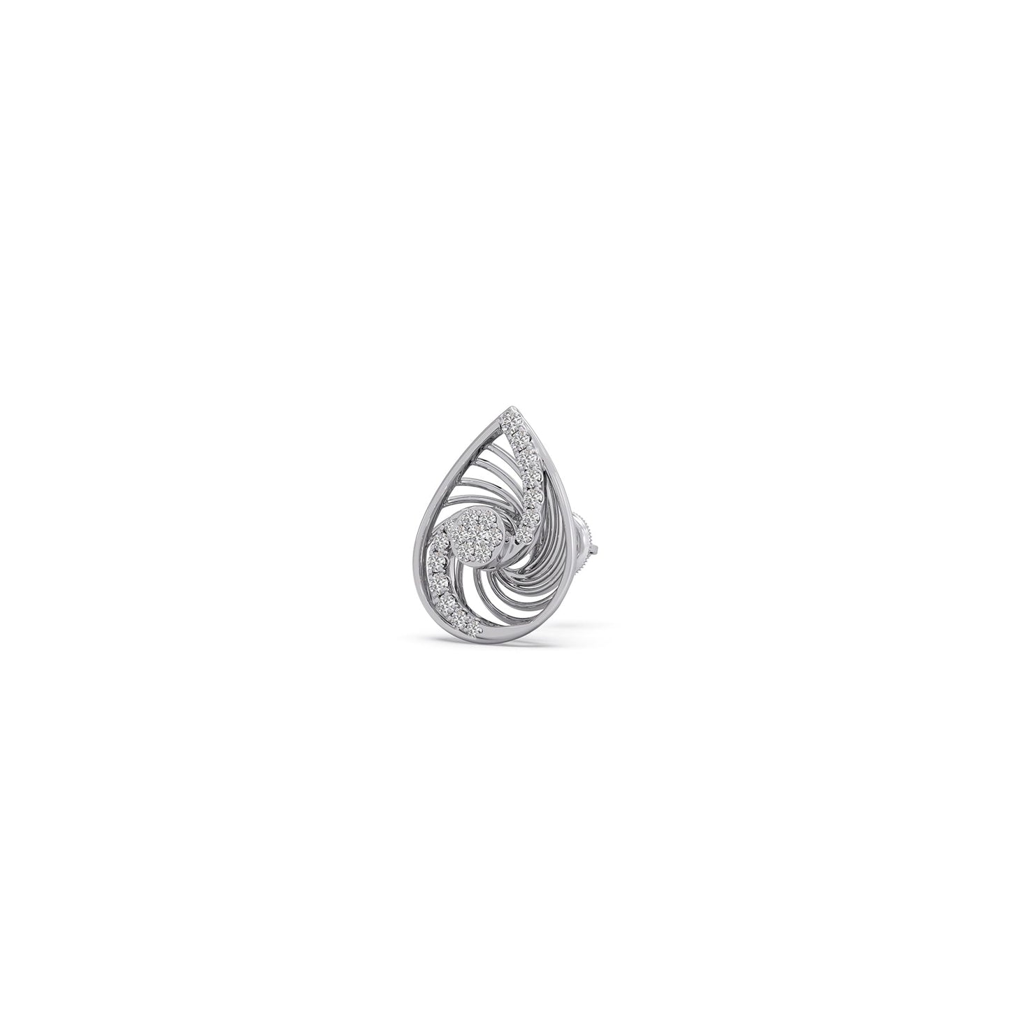 Eternal Swirl Diamond Stud Earrings