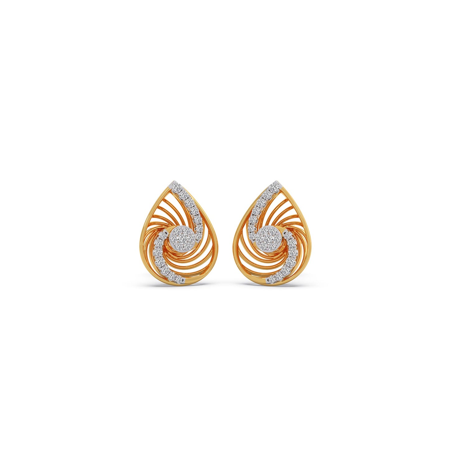 Eternal Swirl Diamond Stud Earrings