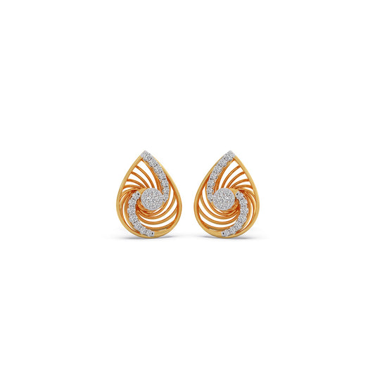 Eternal Swirl Diamond Stud Earrings