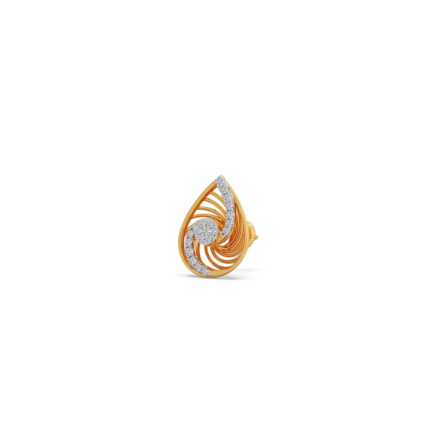 Eternal Swirl Diamond Stud Earrings