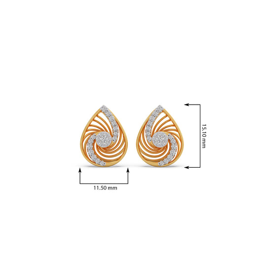 Eternal Swirl Diamond Stud Earrings