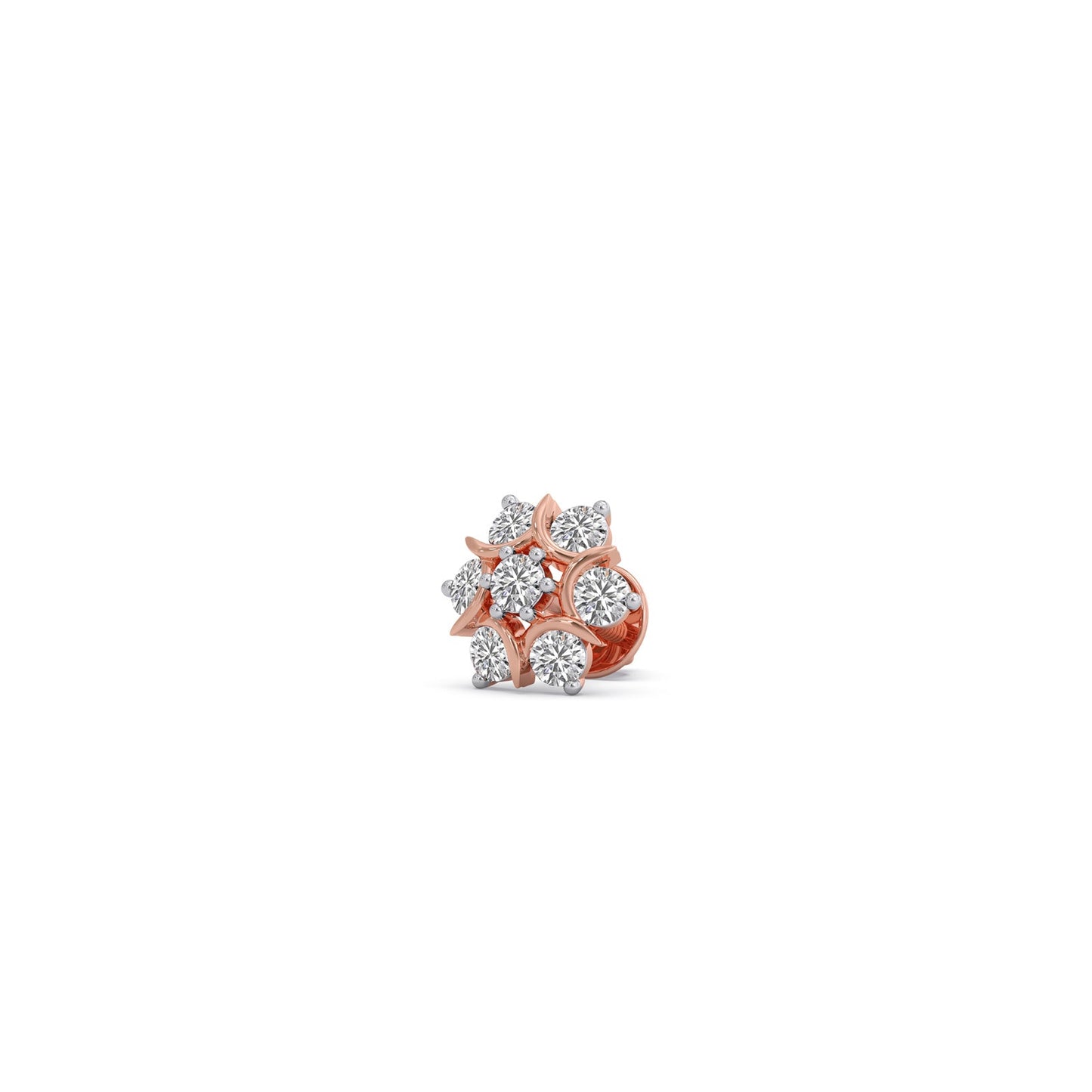 Nakshatra Floret Cluster Diamond Stud Earrings