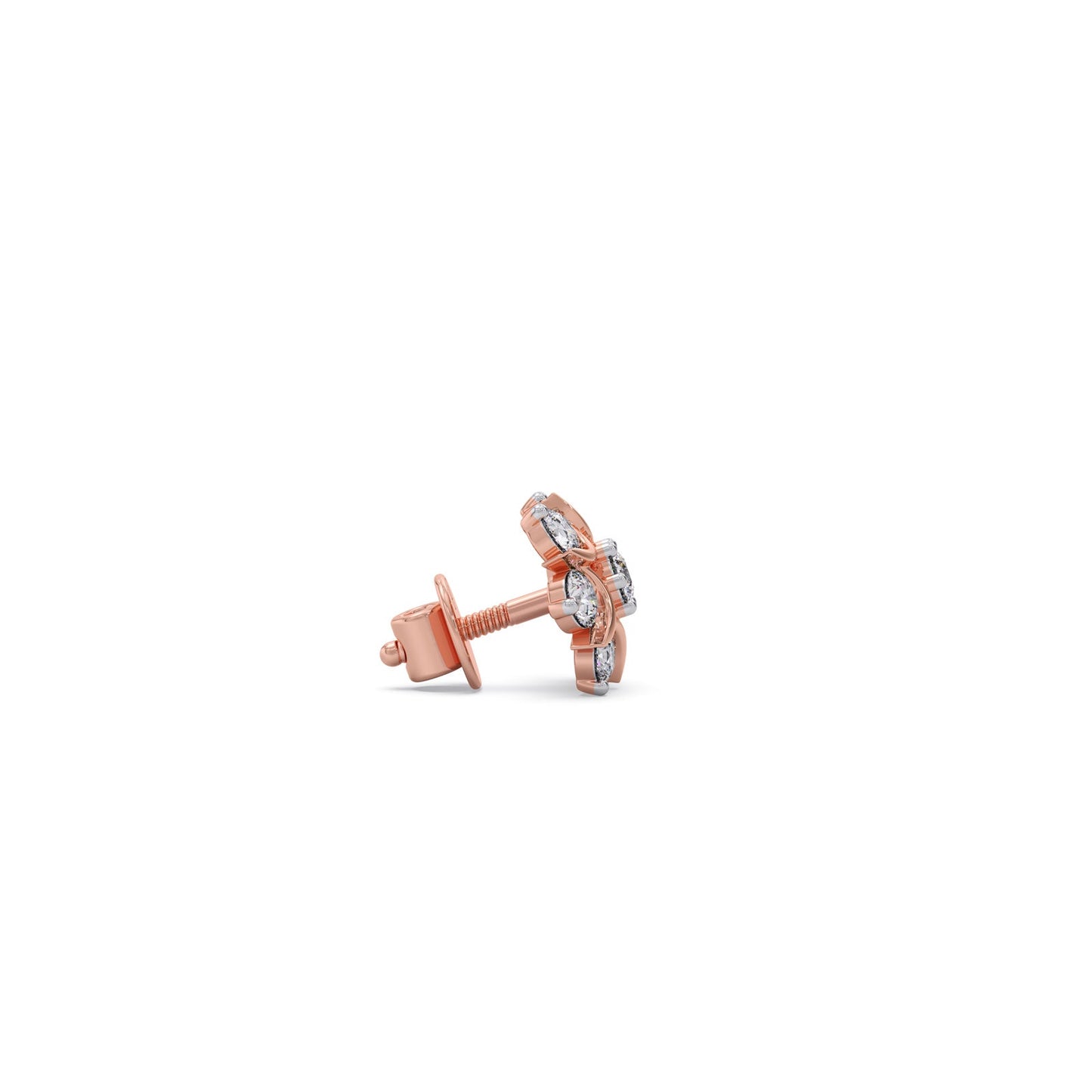 Nakshatra Floret Cluster Diamond Stud Earrings