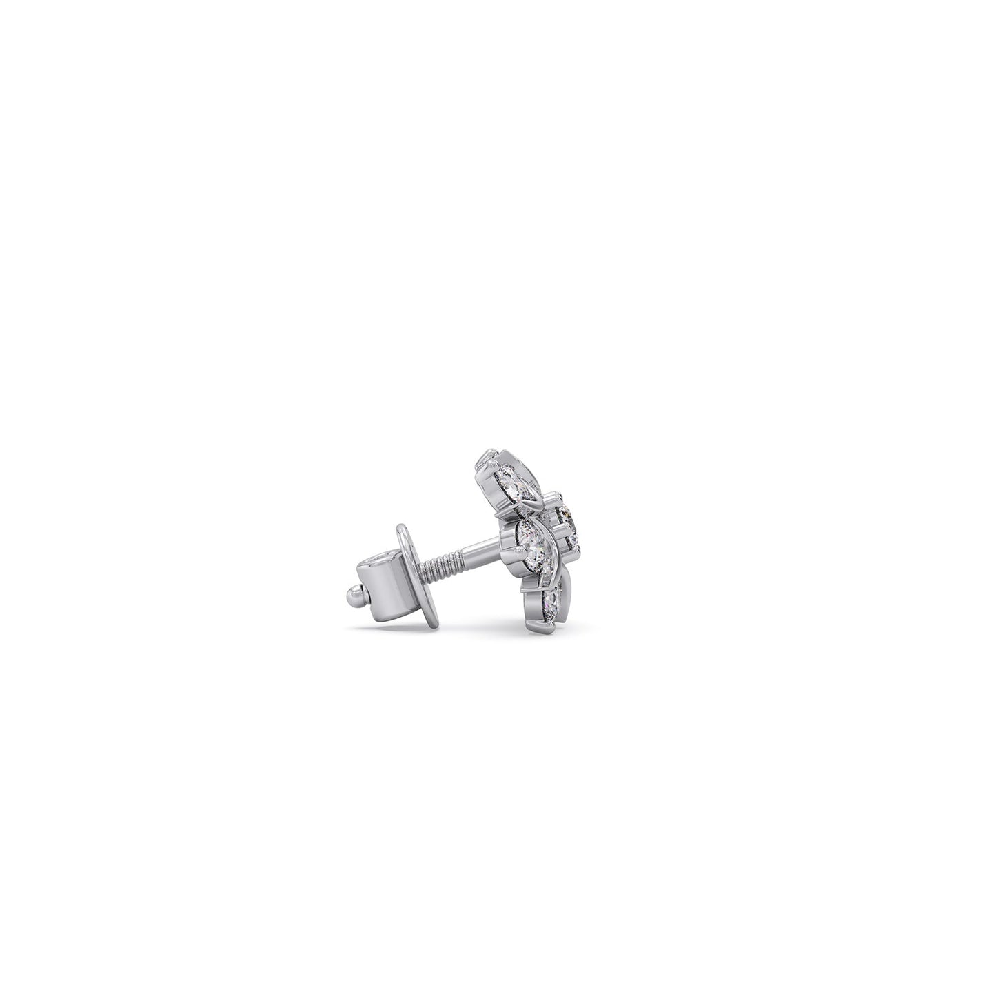 Nakshatra Floret Cluster Diamond Stud Earrings