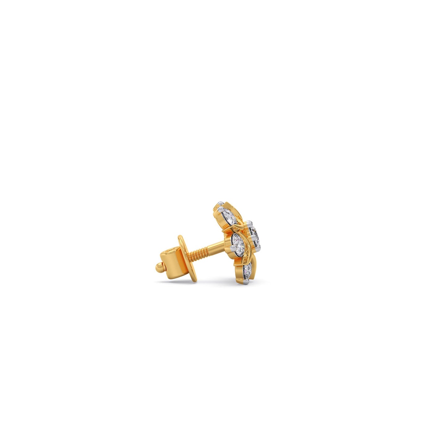 Nakshatra Floret Cluster Diamond Stud Earrings