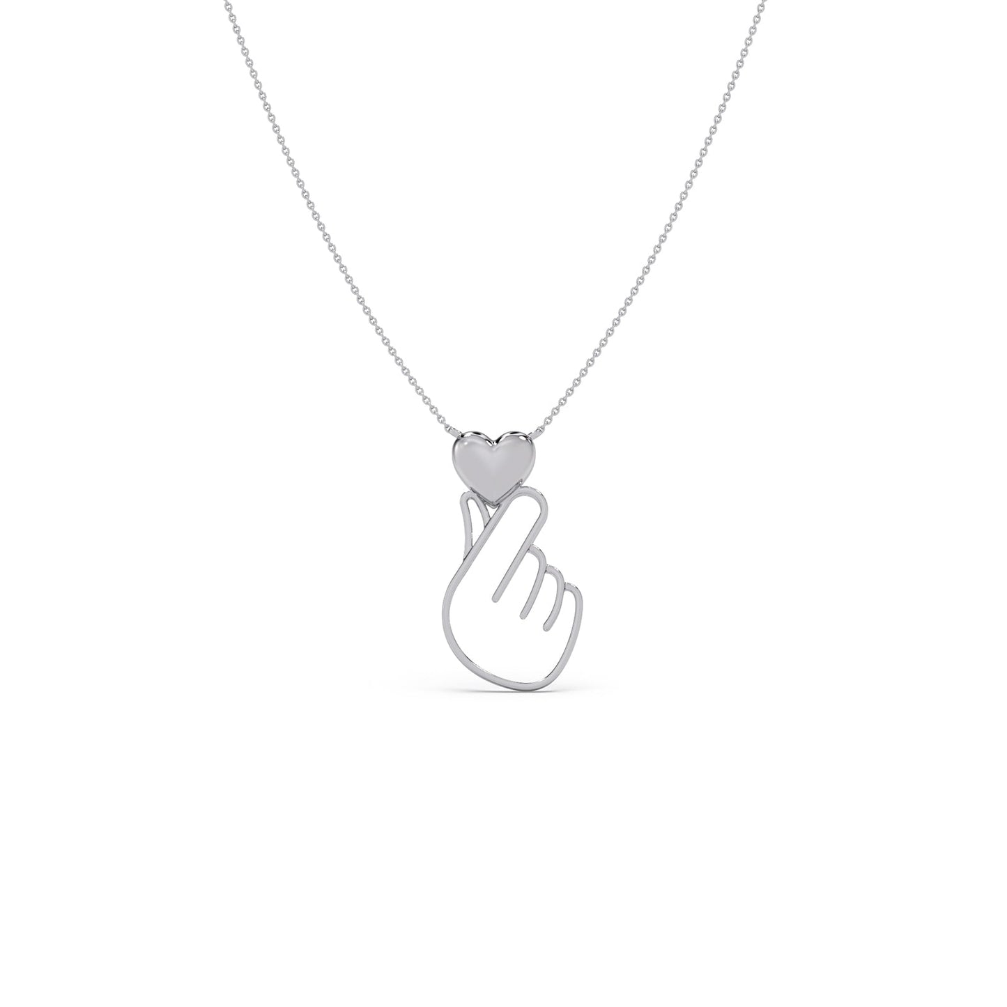 Sarang Heart Plain Gold Chain Necklace
