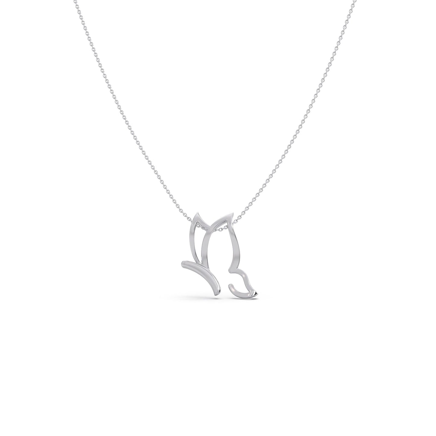 Butterfly Plain Gold Chain Necklace