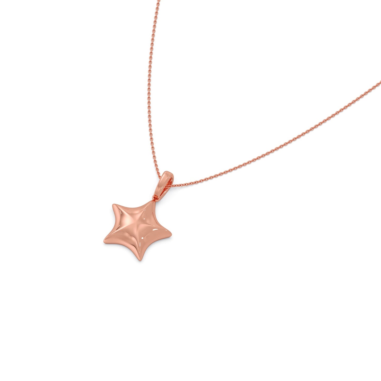 Star Plain Gold Pendant
