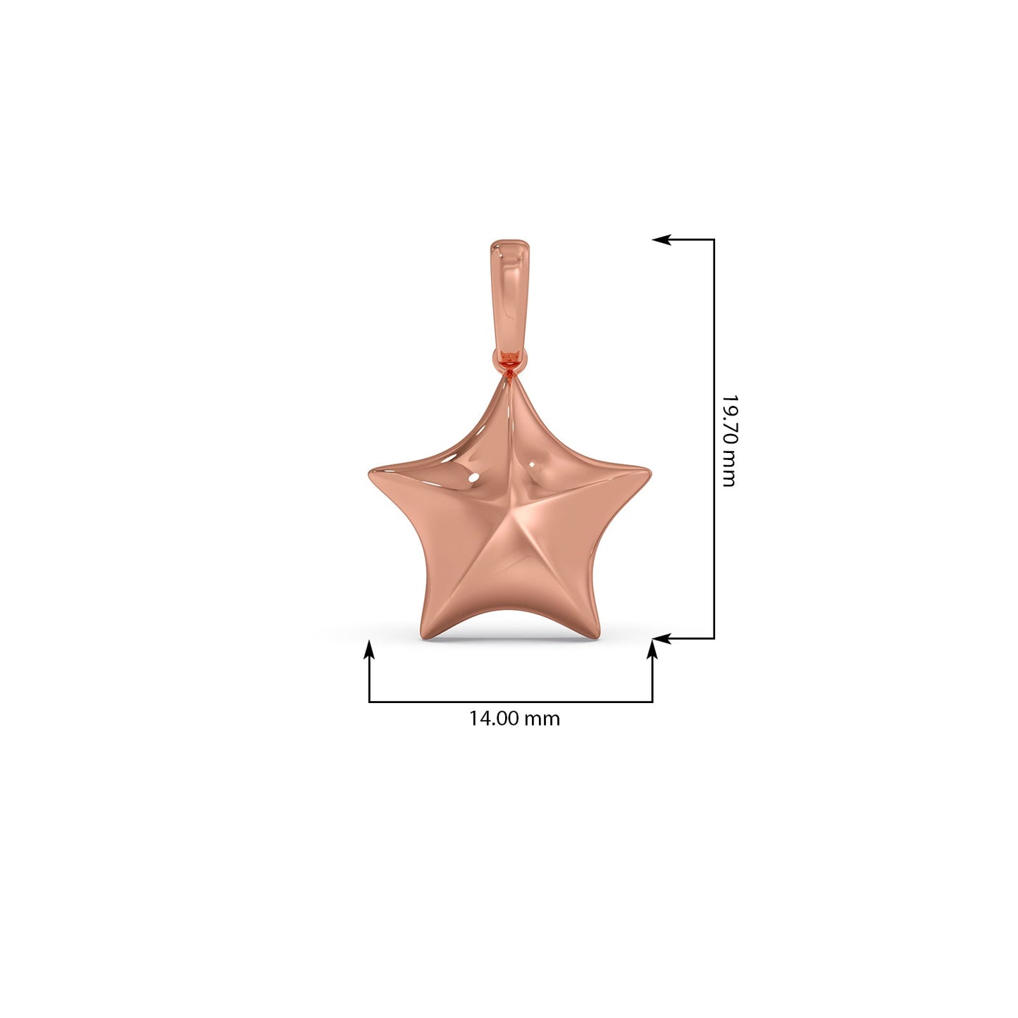 Star Plain Gold Pendant