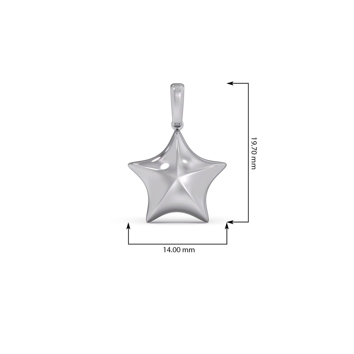 Star Plain Gold Pendant