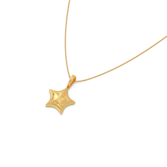 Star Plain Gold Pendant