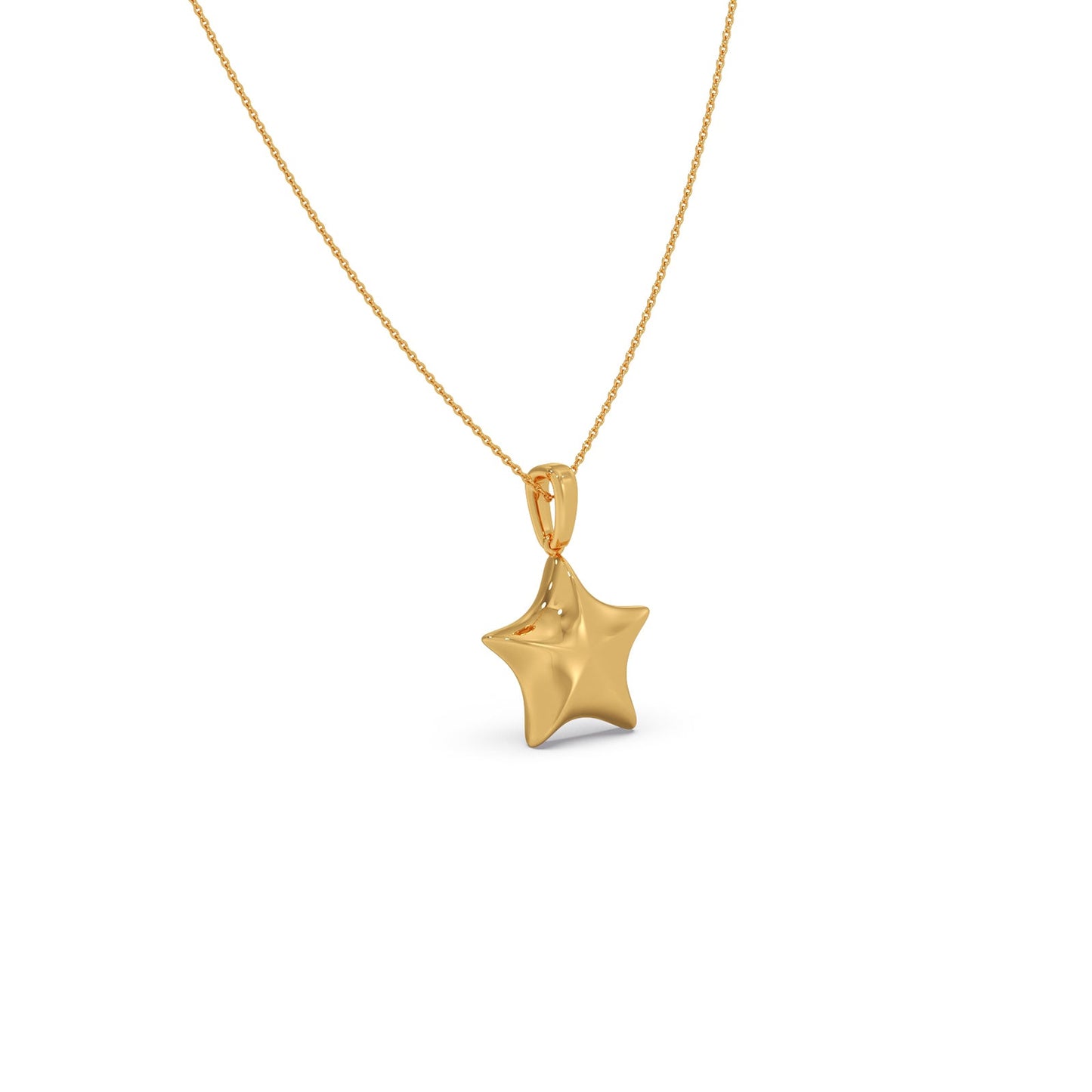 Star Plain Gold Pendant