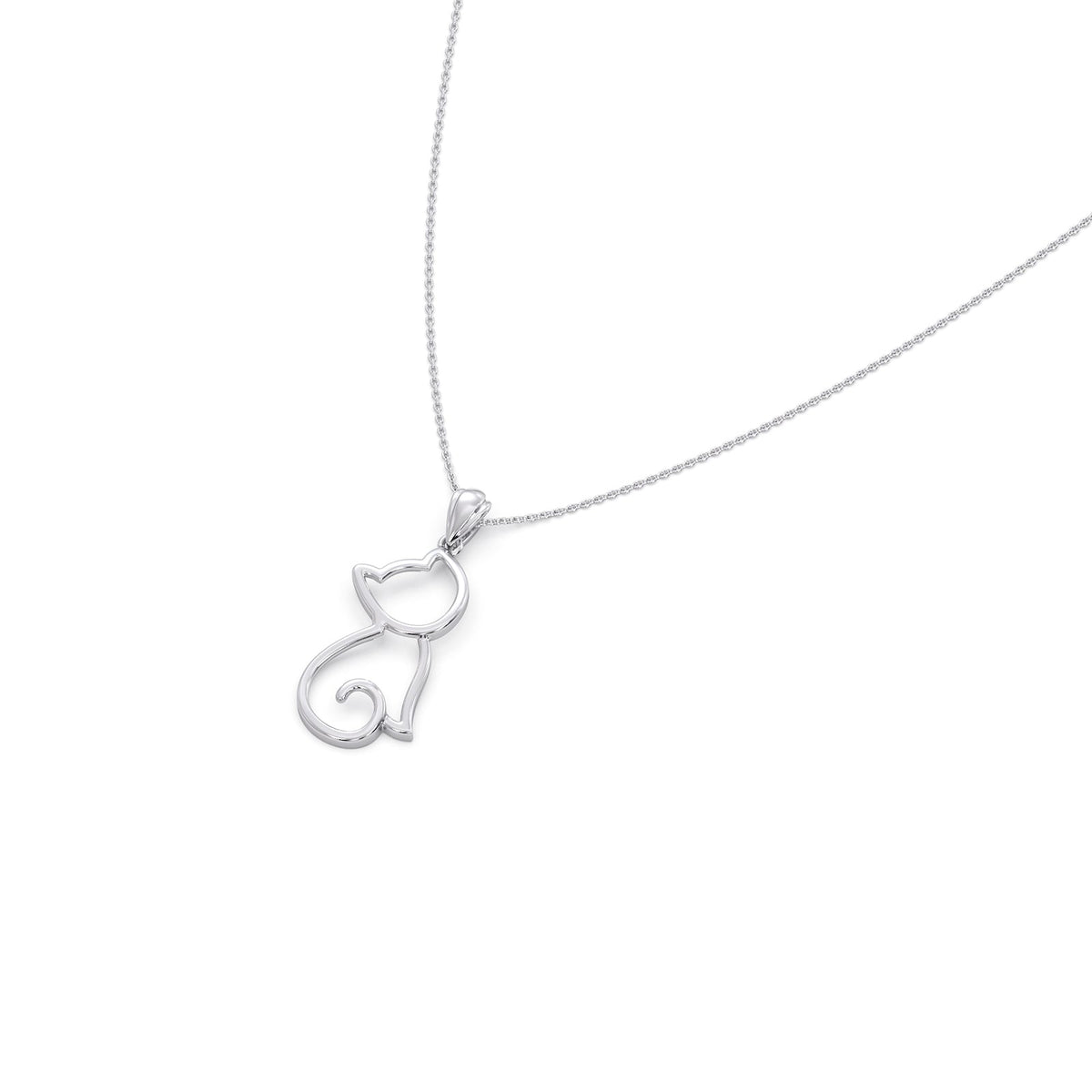 Cat Plain Gold Pendant