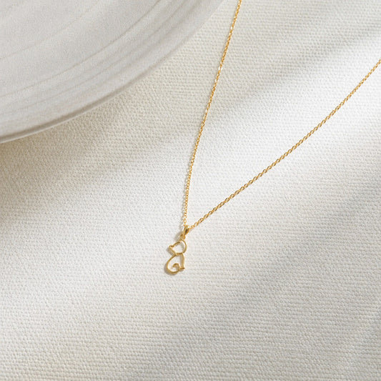 Cat Plain Gold Pendant