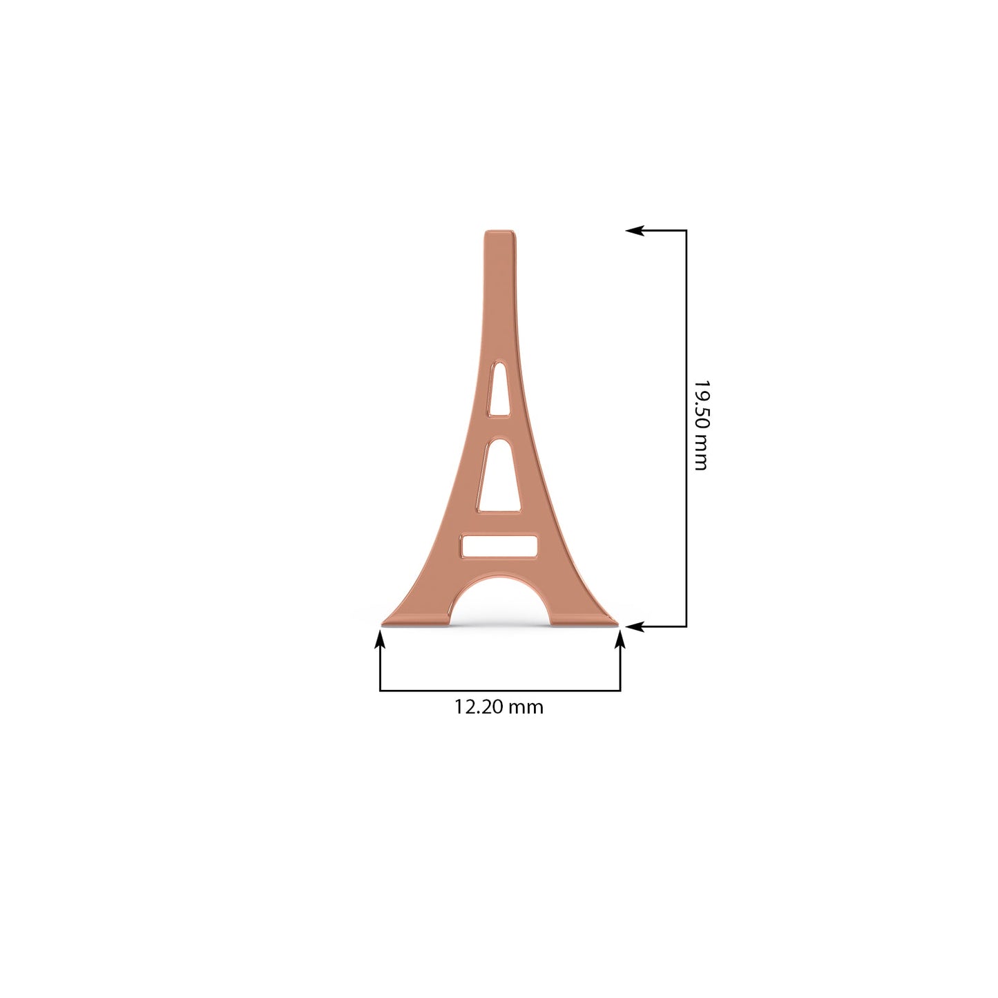 Eiffel Tower Plain Gold Pendant
