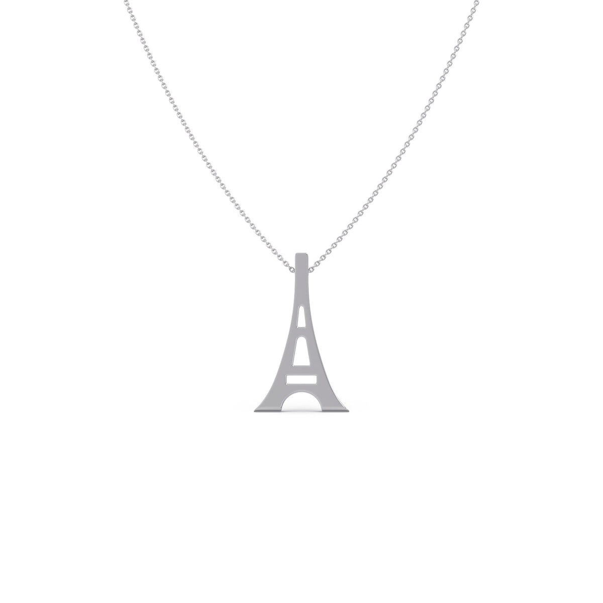 Eiffel Tower Plain Gold Pendant