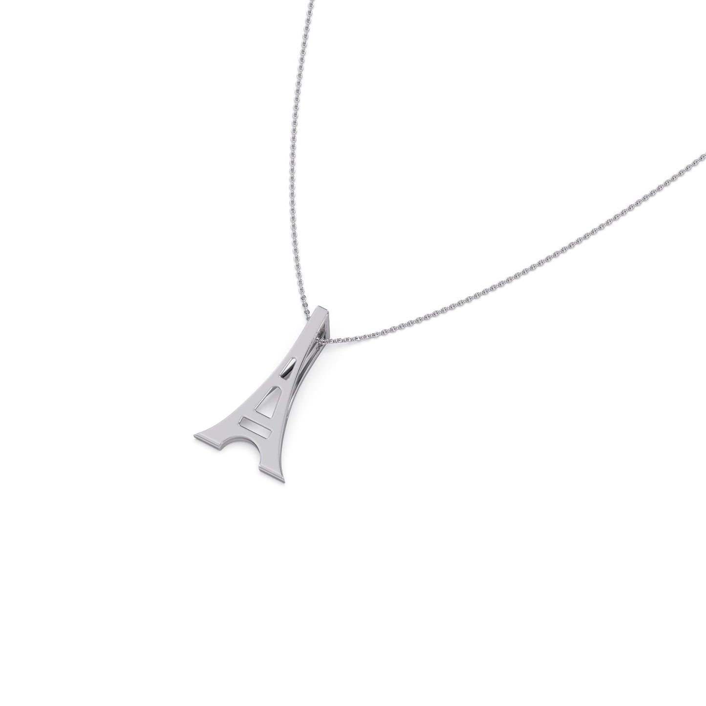 Eiffel Tower Plain Gold Pendant