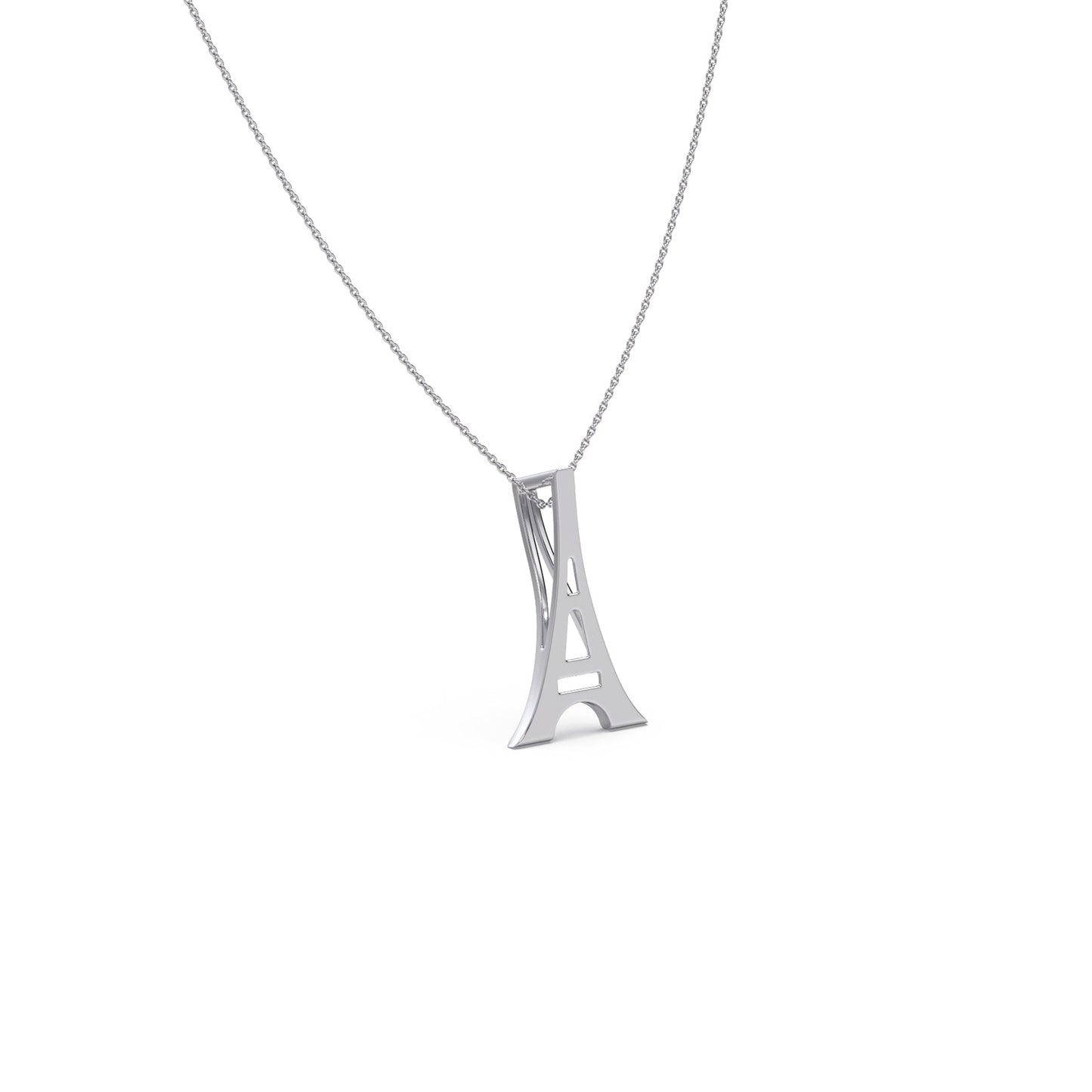 Eiffel Tower Plain Gold Pendant