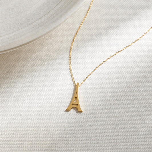 Eiffel Tower Plain Gold Pendant