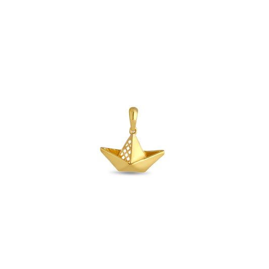 Aether Sail Plain Gold Pendant