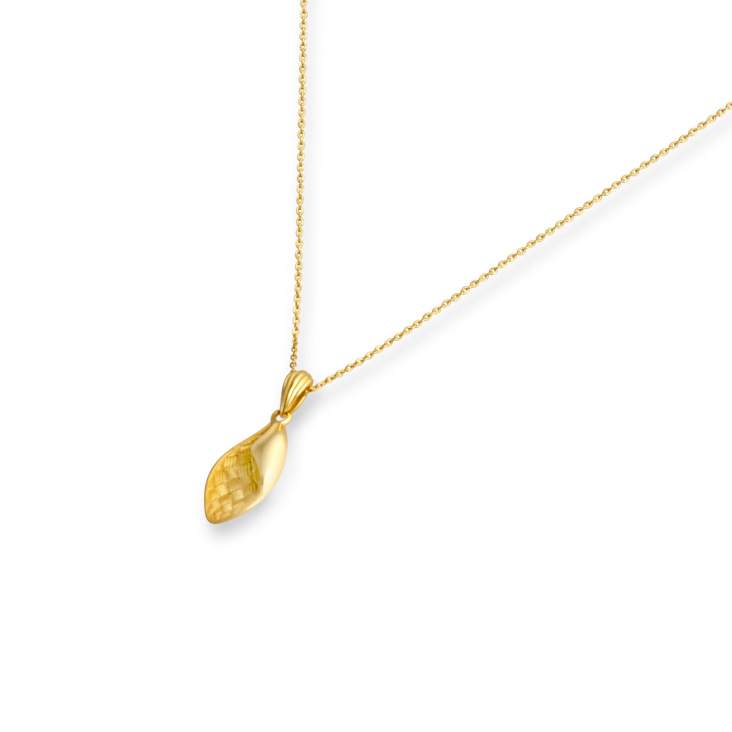 Woven Whisper Fusion Gold Pendant