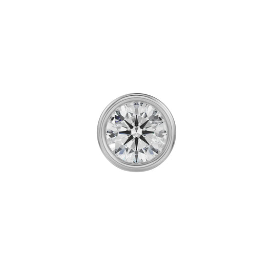 1 CT Round Lab Grown Diamond Solitaire Studs for Men 9KT