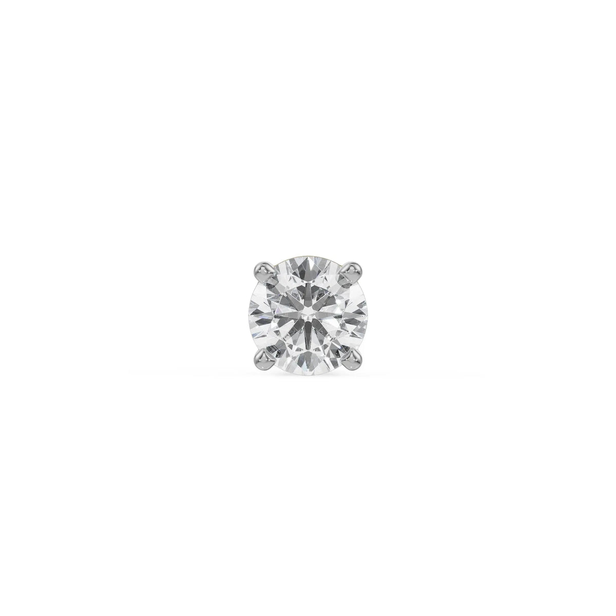 Ziv Round Lab Grown Diamond Solitaire Studs for Men 9KT