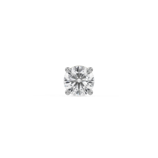 Ziv Round Lab Grown Diamond Solitaire Studs for Men 9KT