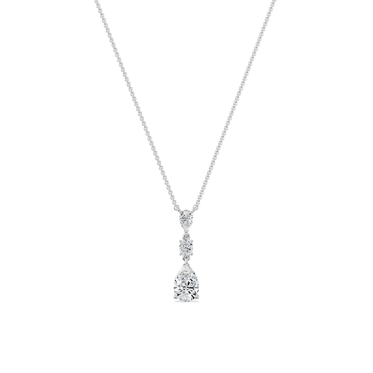 Pear Teardrop Lab Grown Diamond Necklace