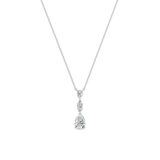 Pear Teardrop Lab Grown Diamond Necklace
